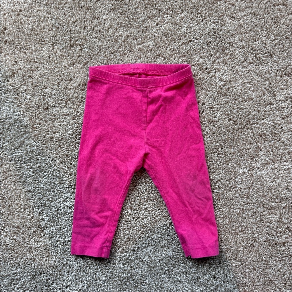 Baby Girl outfit Polka dot graphic Tanktop & Pink Leggings Set – Size 12 Months - Picture 4 of 7